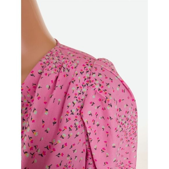 KATE SPADE 0 New Meadow Faux Wrap Dress in Pink Floral NWOT - Picture 11 of 13